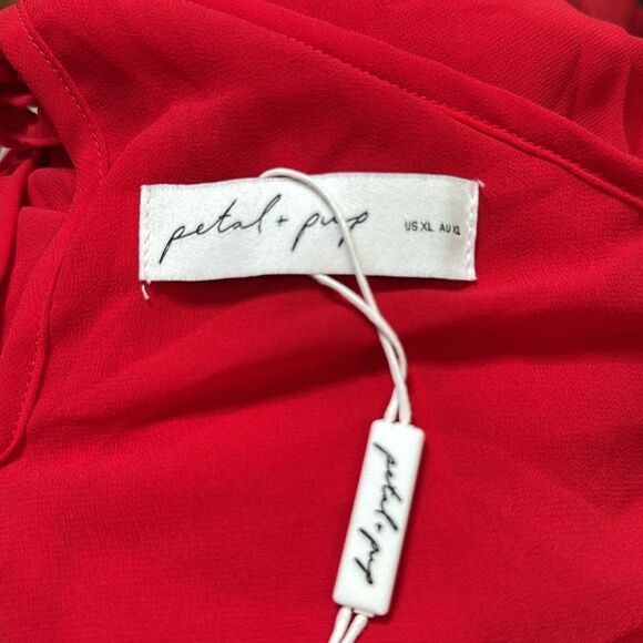 Petal & Pup Gia Pleated Halterneck Maxi Dress XL NWT $109 - Picture 7 of 7